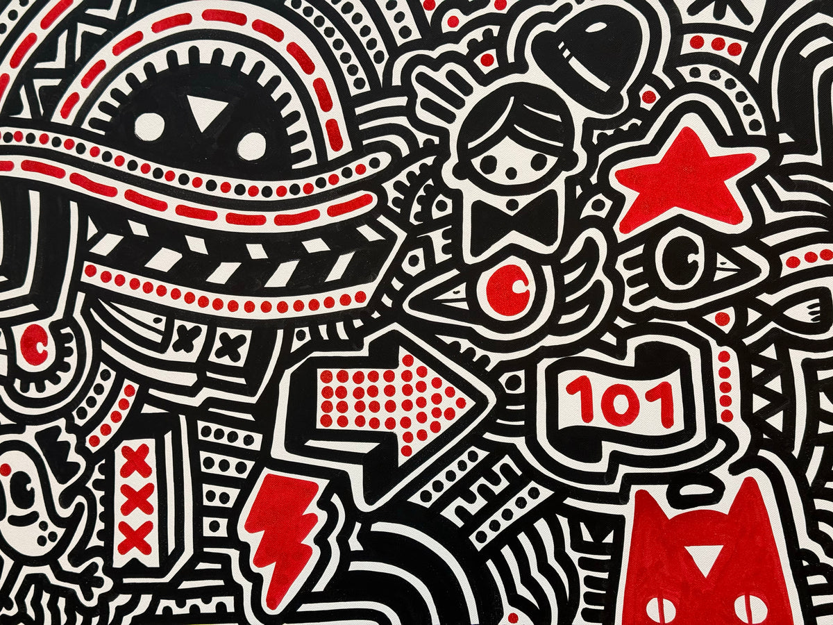 Holiday Island - mixed media on canvas - 70x90cm #ottograph 2026