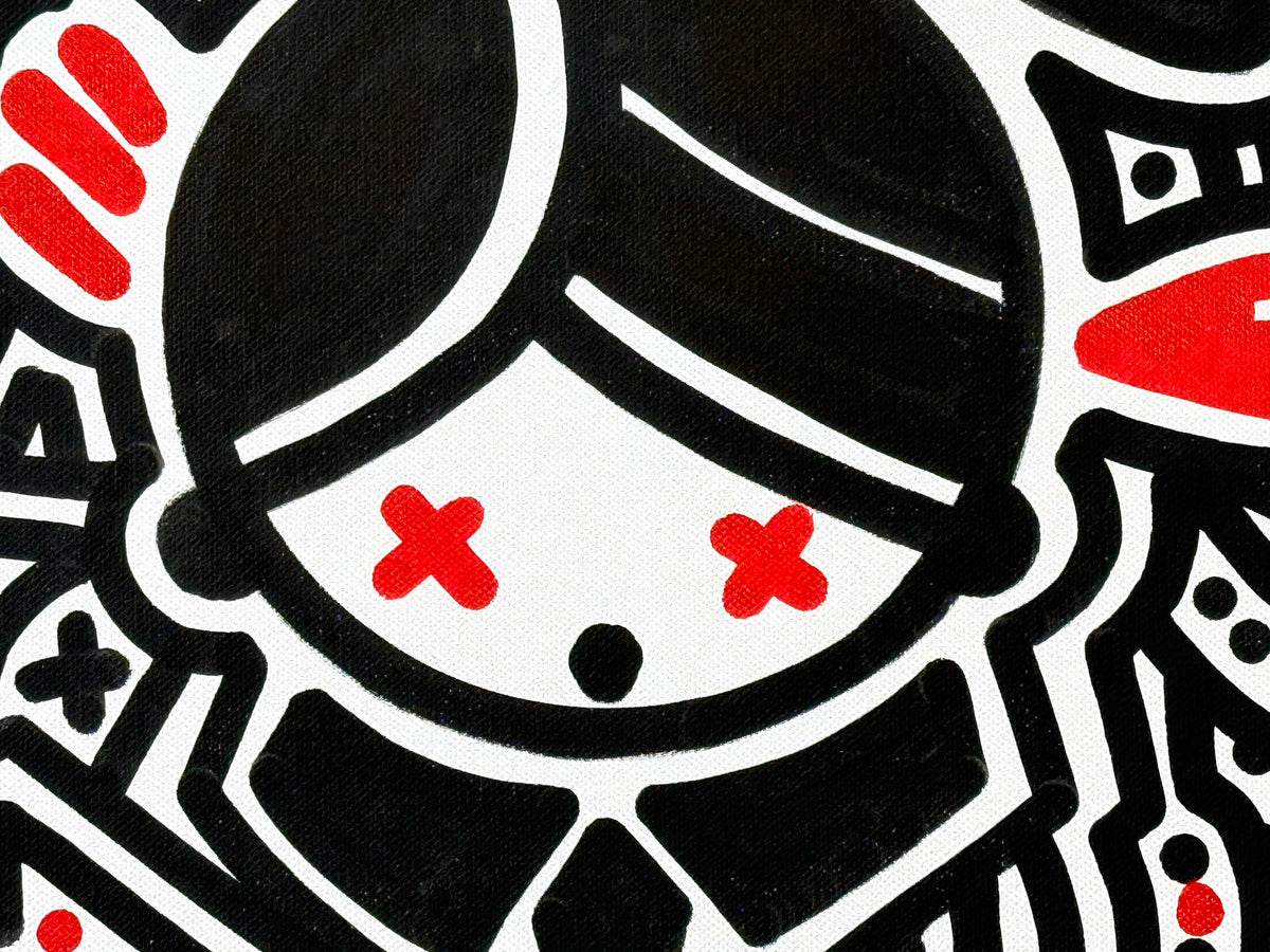 Red Lipstick - mixed media on canvas - 70x90cm #ottograph 2026
