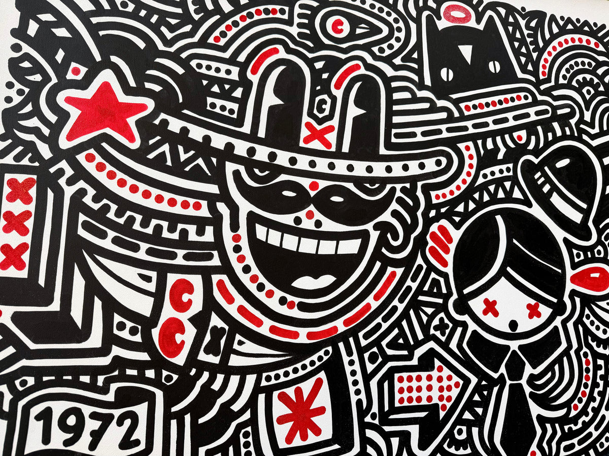 Red Lipstick - mixed media on canvas - 70x90cm #ottograph 2026
