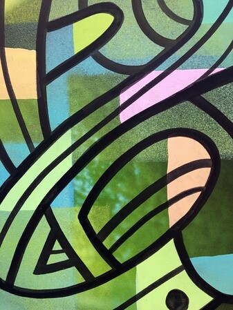 dis generation - painted on printed canvas - 56x56cm #ottograph 2017